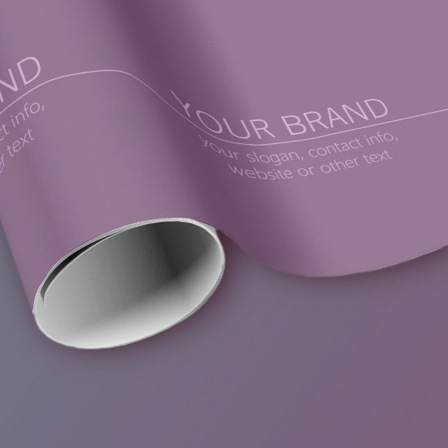 Ihre Marke oder Ihr Firmenname Moderne Lila Mauve Geschenkpapier (Von Creator hochgeladen)