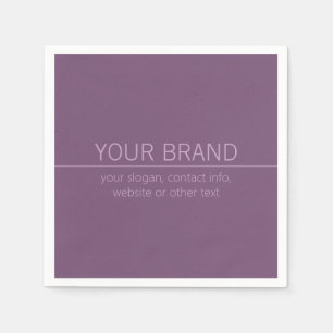 Ihre Marke oder Ihr Firmenname Moderne Lila Mauve Serviette