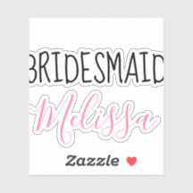 Ihre maßgeschneiderte Bridesmaid-Hochzeitstypograf