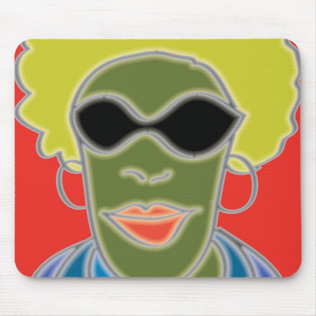 Ihre Maus Afro-Verlassen! Mousepad (Vorne)