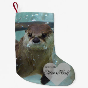 Ihre meine Otter-halbe Brown-Fluss-Otter-Schwimmen Kleiner Weihnachtsstrumpf