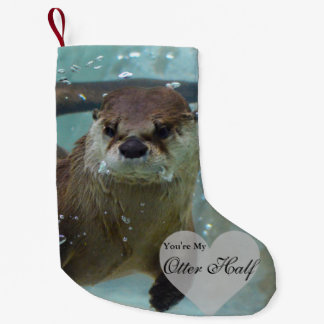 Ihre meine Otter-halbe Brown-Fluss-Otter-Schwimmen Kleiner Weihnachtsstrumpf