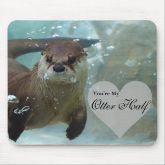 Ihre meine Otter-halbe Brown-Fluss-Otter-Schwimmen Mousepad
