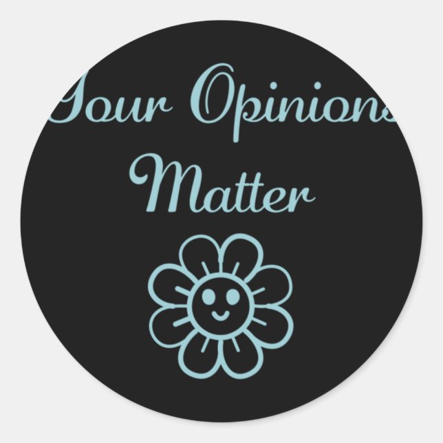 Ihre Meinung - Positive Affirmation Aufkleber (Vorderseite)