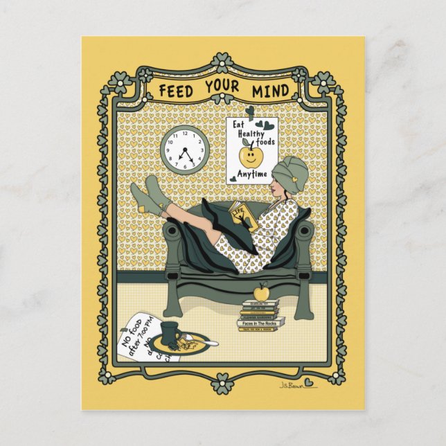 IHRE MIND_C_ POSTCARD gefüttert Postkarte (Vorderseite)