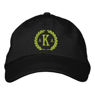 Ihre Monogram 3 Buchstaben und Laurelle Stickerei Bestickte Kappe