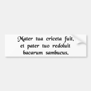 Ihre Mutter war ein Hamster und Ihr Vater ...... Autoaufkleber