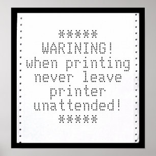 Ihre Nachricht auf Retro-Computerpapier Poster