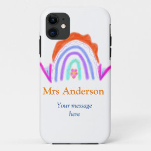 Ihre Nachricht E fügen Sie Text Name Regenbogenleh Case-Mate iPhone Hülle
