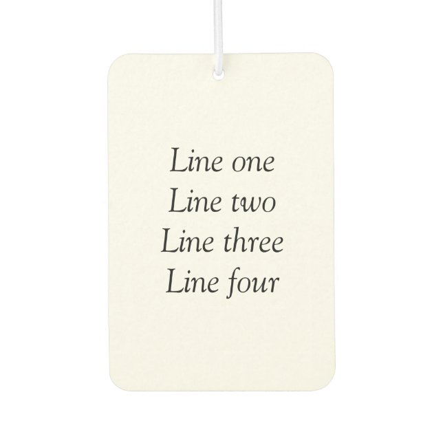 Ihre Nachricht hier fügt Textname Monogramm Bild q Autolufterfrischer (Vorderseite)