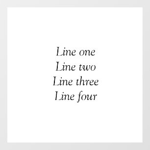 Ihre Nachricht hier fügt Textname Monogramm Bild q Fensteraufkleber