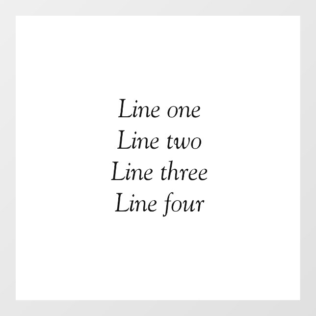 Ihre Nachricht hier fügt Textname Monogramm Bild q Fensteraufkleber (Blatt)