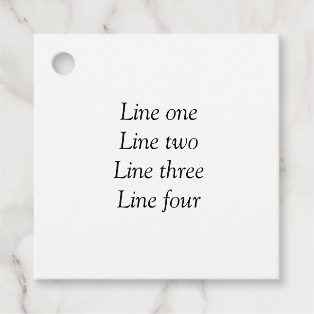 Ihre Nachricht hier fügt Textname Monogramm Bild q Geschenkanhänger (Vorderseite)