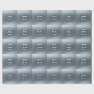 Ihre Nachricht hier grau-blauer metallischer Hinte Geschenkpapier