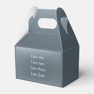 Ihre Nachricht hier grau-blauer metallischer Hinte Geschenkschachtel