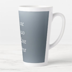 Ihre Nachricht hier grau-blauer metallischer Hinte Milchtasse
