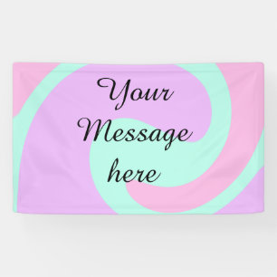 Ihre Nachricht hier Textname Monogramm rosa Pastel Banner