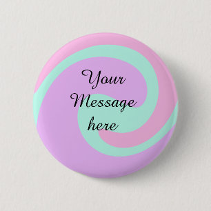 Ihre Nachricht hier Textname Monogramm rosa Pastel Button