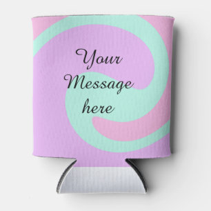 Ihre Nachricht hier Textname Monogramm rosa Pastel Dosenkühler