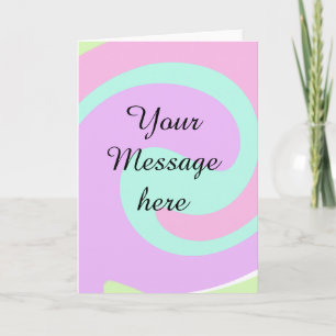 Ihre Nachricht hier Textname Monogramm rosa Pastel Karte