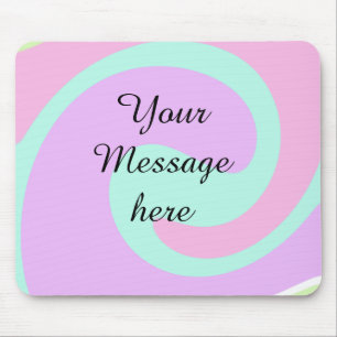 Ihre Nachricht hier Textname Monogramm rosa Pastel Mousepad