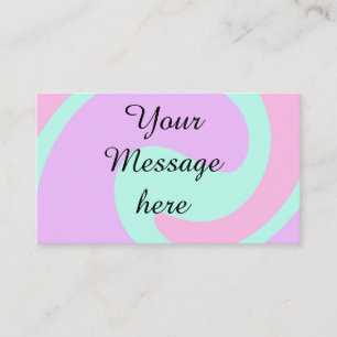 Ihre Nachricht hier Textname Monogramm rosa Pastel Visitenkarte