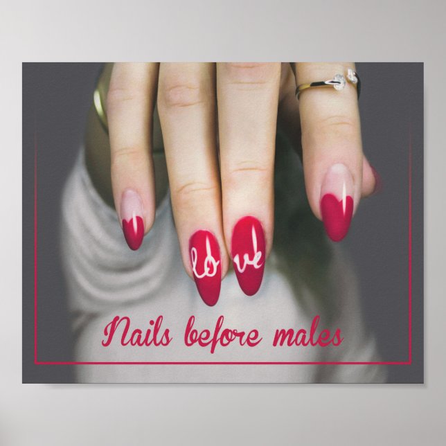 Ihre Nägel sind Ihr erstes Bedürfnis, Nagellalonde Poster (Vorne)