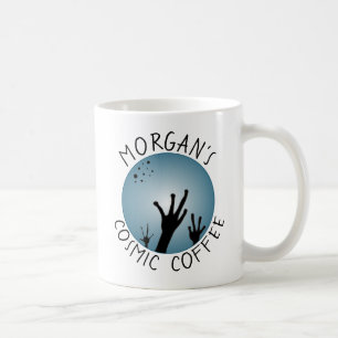 Ihre Name-Alien behandelt Sci Fi Black Blue ET Cos Kaffeetasse