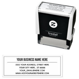 Ihre Name Website Info Adresse Briefmarke Permastempel