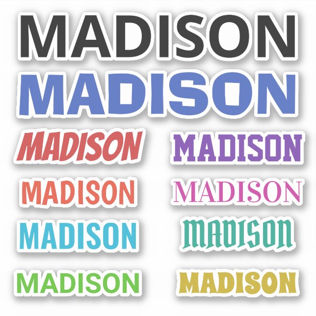 IHRE NAMEN-Aufkleber Aufkleber (Vorderseite)