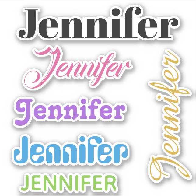 IHRE NAMEN-Aufkleber Aufkleber (Vorderseite)