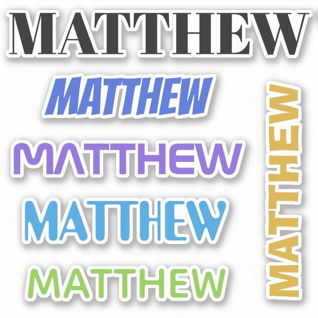 IHRE NAMEN-Aufkleber Aufkleber (Vorderseite)