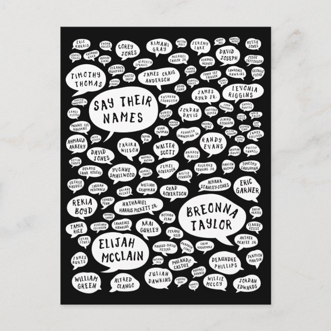 ihre Namen nennen Postkarte (Vorderseite)