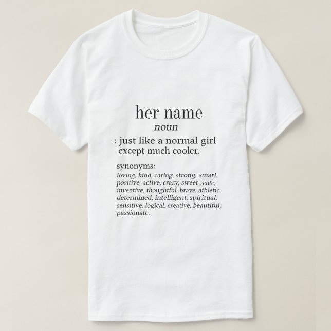 Ihre Namensdefinition T-Shirt (Design vorne)