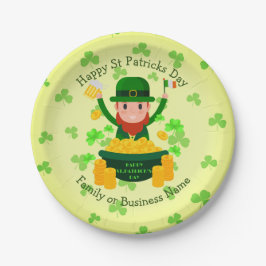 Ihre Namensmeldung St Patricks Day Leprechaun Gold Pappteller