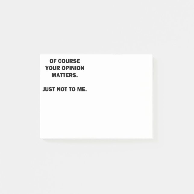 Ihre Opinon Angelegenheiten Post-it Klebezettel (Vorderseite)