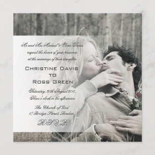 Ihre personalisierte Hochzeitseinladung des Fotos Einladung