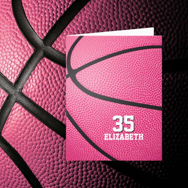 Ihre persönliche Nachricht Mädchen rosa Basketball Karte (Von Creator hochgeladen)