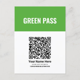 Ihre QR Code Green Vaccine Certificate Pass Card Postkarte