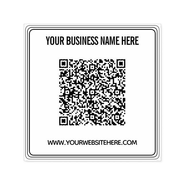 Ihre QR-Code-Scan-Info Benutzerdefinierte Text-Qua Permastempel (Design)