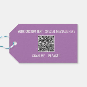 Ihre QR-Code-Scan-Info Benutzerdefinierte Textfarb Geschenkanhänger