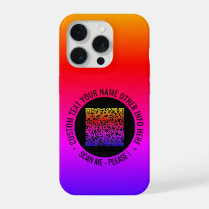 Ihre QR Code Scan Info Benutzerdefinierter Text iP iPhone 15 Pro Hülle
