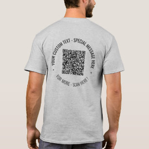 Ihre QR-Code-Scan-Info Benutzerdefinierter Text-T T-Shirt