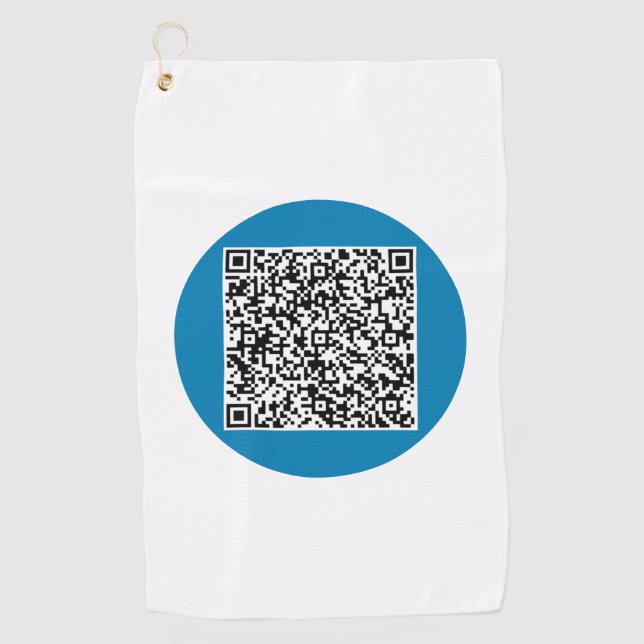 Ihre QR Code Scan Info Golf Handtuch Custom Colors (Vorderseite)