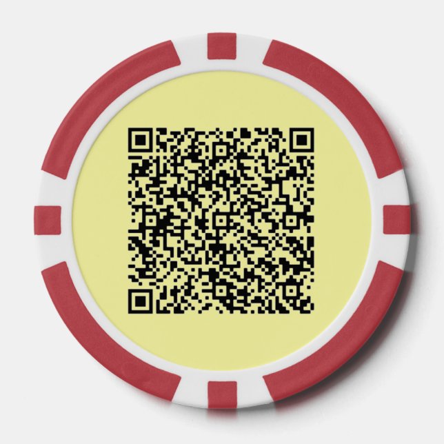 Ihre QR Code Scan Info Poker Chips wählen Farben a (Vorderseite)