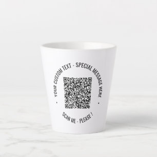 Ihre QR Code Scan Info Text Latte-Tasse Milchtasse