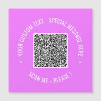 Ihre QR Code Scan Info Text Magnetic Grußkarte