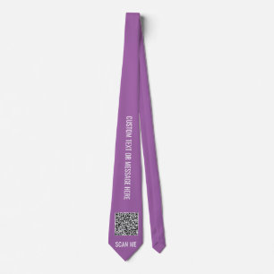 Ihre QR Code Scan Info Text und Farben Neck Tie Krawatte