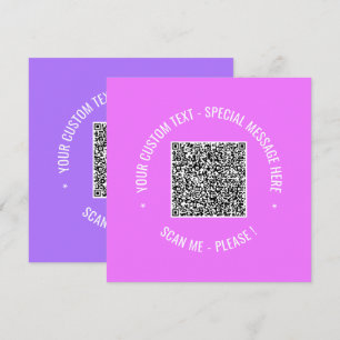 Ihre QR Code Scan Info Textfarben Grußkarte Karte