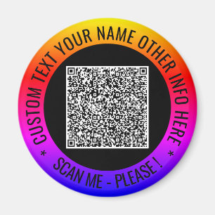 Ihre QR-Code-Scan-Info und Ihr benutzerdefiniertes Magnet
